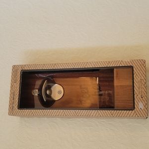 Bottle Opener Wall Mount walnut and metal